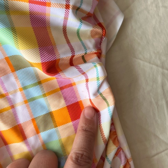 NWT Bleu Rod Beattie Multicolour Plaid Ruffle One-Piece Swimsuit 14 - Picture 16 of 16